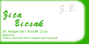 zita bicsak business card